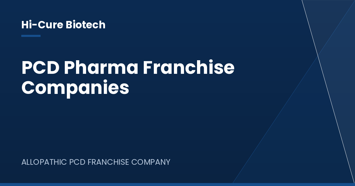 PCD Pharma Franchise Companies